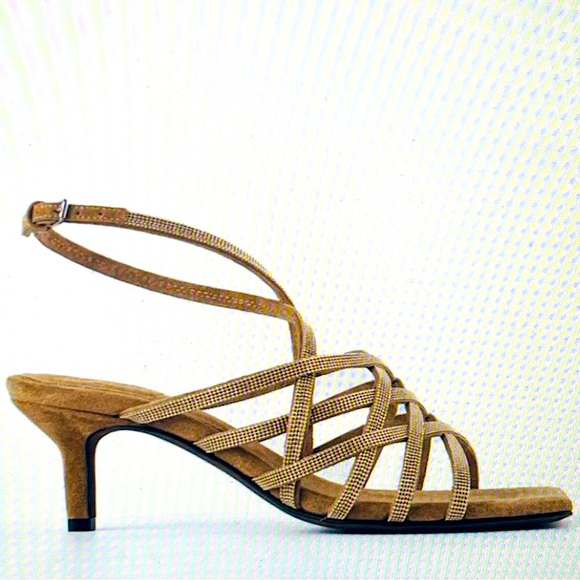 BRUNELLO CUCINELLI Monili Cage Slingback Sandal SUEDE Shoe 38 US 8 Gold NEW Box! - Picture 4 of 15